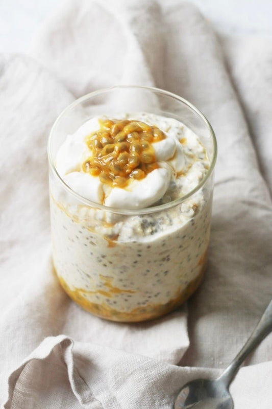 Passionfruit & White Chocolate Overnight Oats - Made Monday